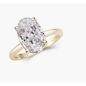 OBJKTS Jewelry Deus Oval 3 Carat Travel Ring Gold 6